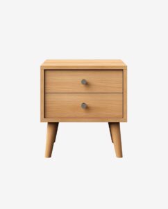 Minimalist Wooden Nightstand with Drawers