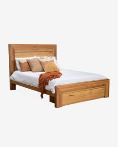 Second image of Stylish Wooden Bed with Cushions